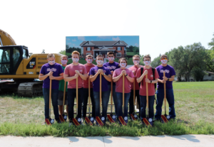 2020 undergrad members at the house ground breaking ceremony